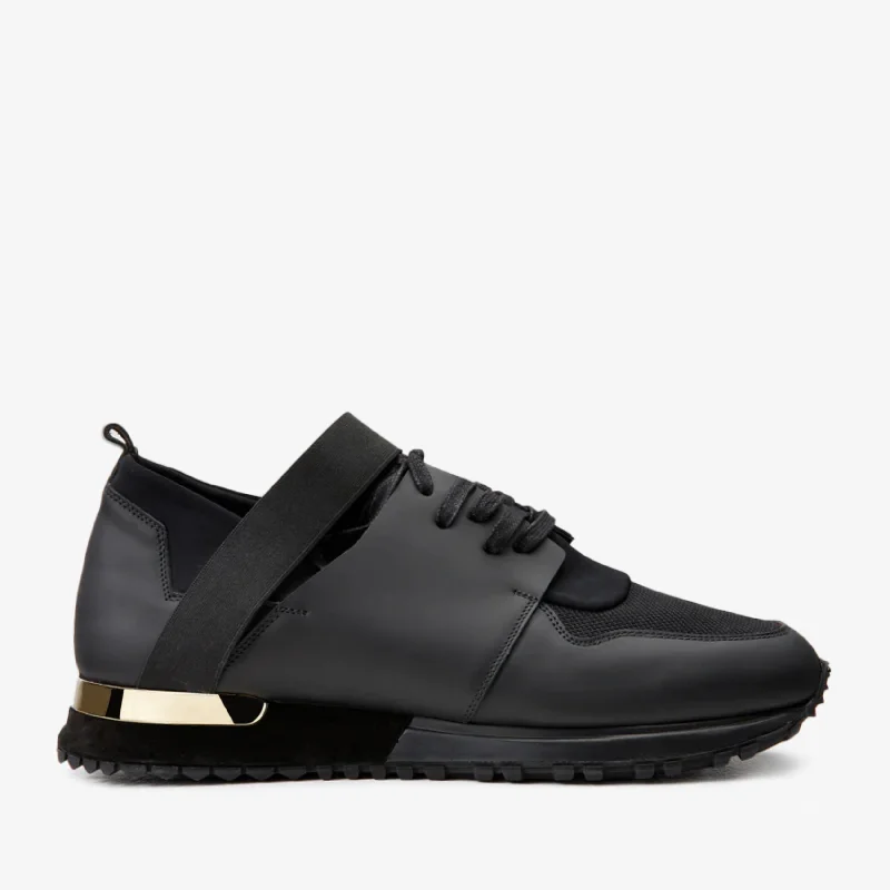 The Reno Black Leather Men Sneaker Final Sale!