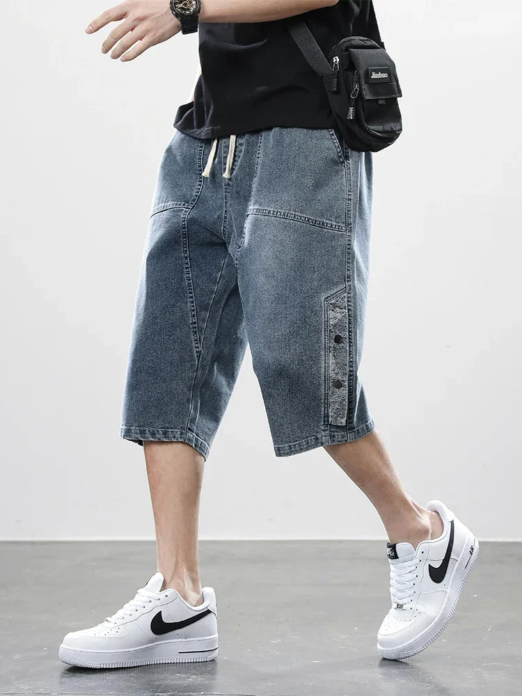 Streetwear Baggy Denim Shorts Cotton Casual