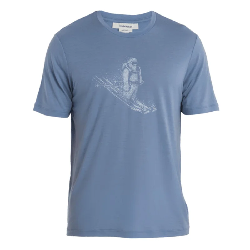 Icebreaker Mens Tech Lite II SS Tee Skiing Yeti Midnight