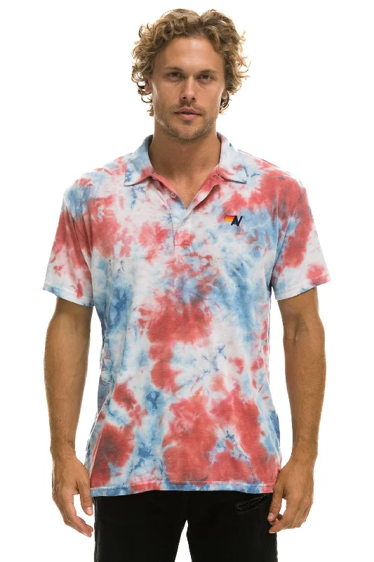 AVIATOR NATION POLO - TIE DYE RED