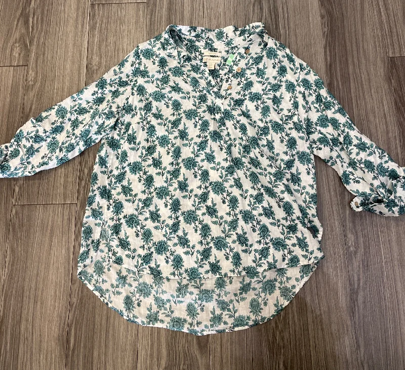 Top Long Sleeve By Cynthia Rowley In Green, Size: 1x