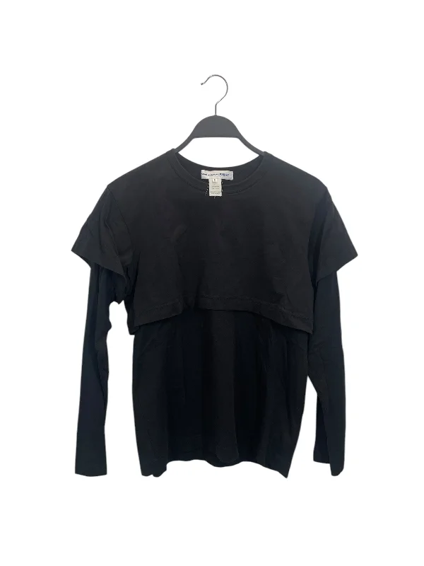 COMME des GARCONS SHIRT/LS T-Shirt/M/Cotton/BLK/DOUBLE SHIRT | LS AND SHORT