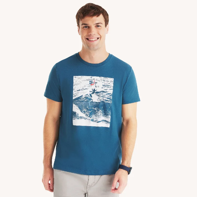 Nautica Mens Surfing Graphic T-Shirt