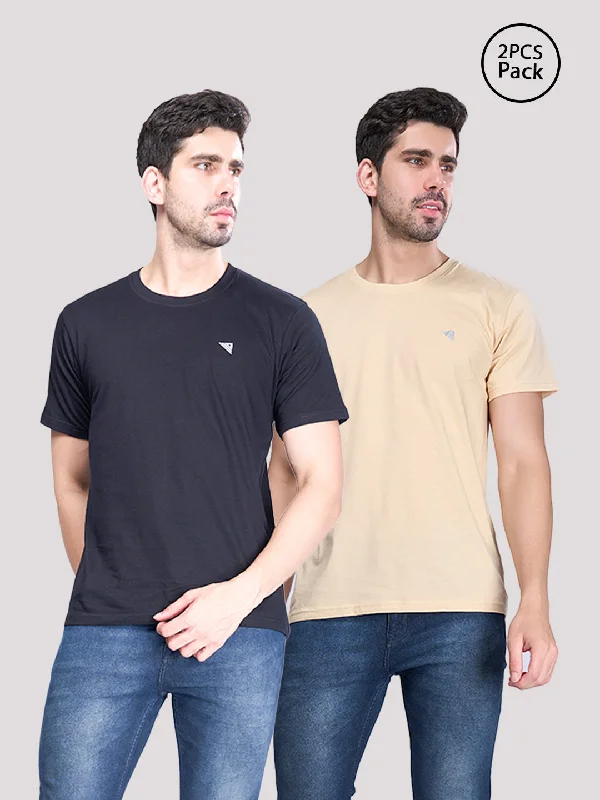 Mens Sandal & Black Half Sleeve Expert Tee Combos