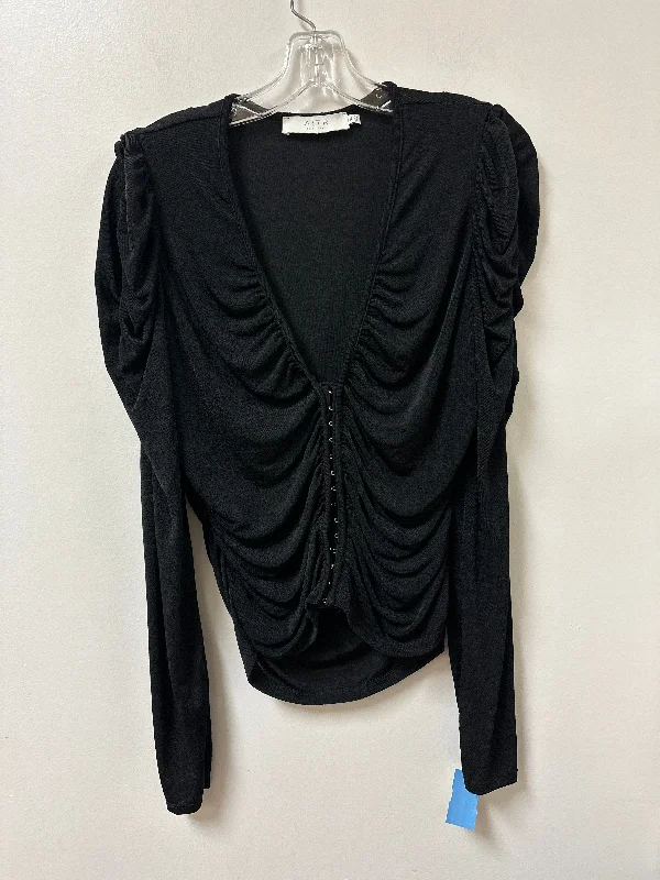 Top Long Sleeve By Astr In Black, Size: Xl