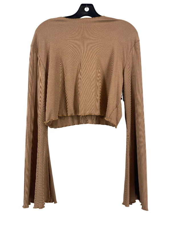 Top Long Sleeve By Clothes Mentor In Brown, Size: 3x