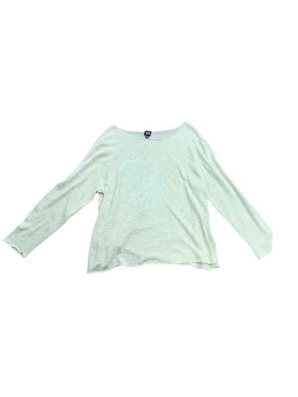 Top Long Sleeve Basic By Eileen Fisher In Green, Size: 3x