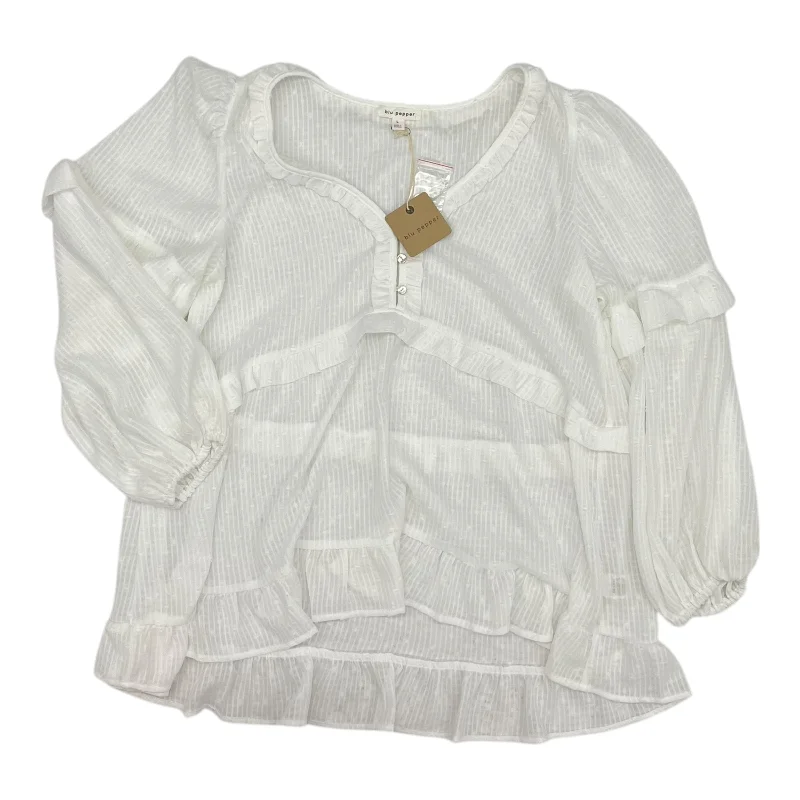 Top Ls By Blu Pepper In White, Size:L