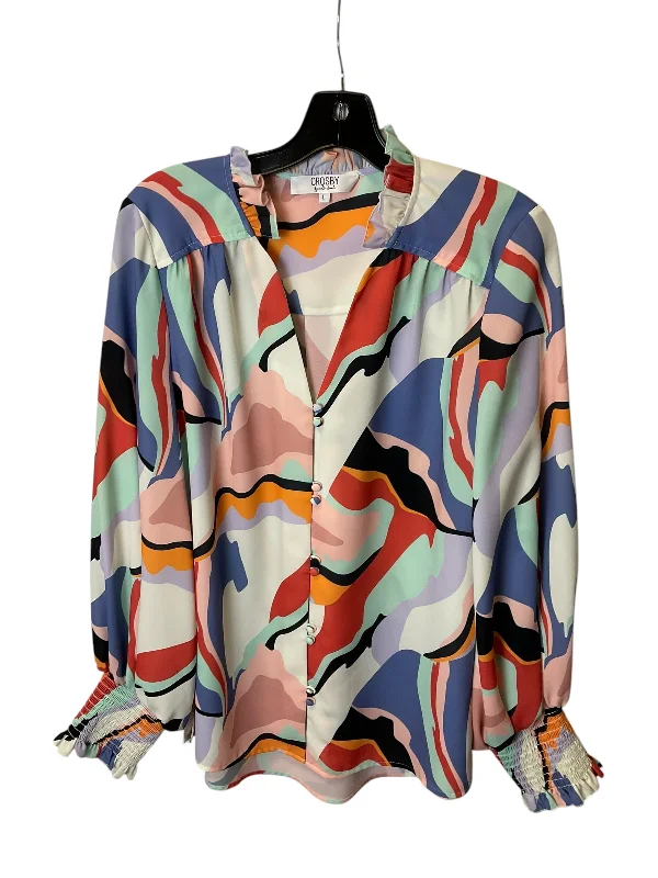 Top Long Sleeve By Crosby In Multi-colored, Size: L