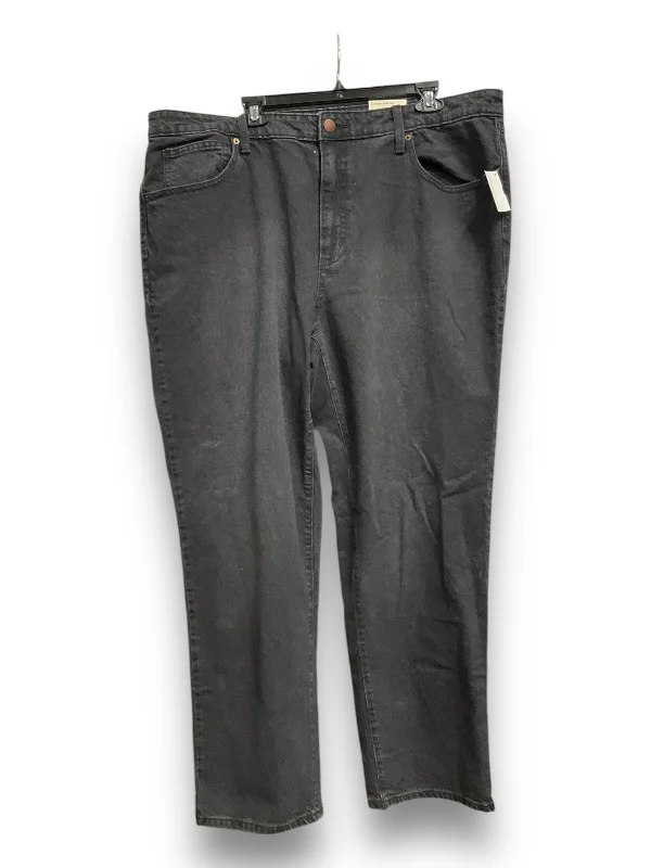 Jeans Straight By Universal Thread In Black Denim, Size: 20