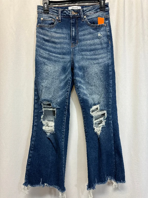 Jeans Flared By Zenana Outfitters In Blue, Size: 4