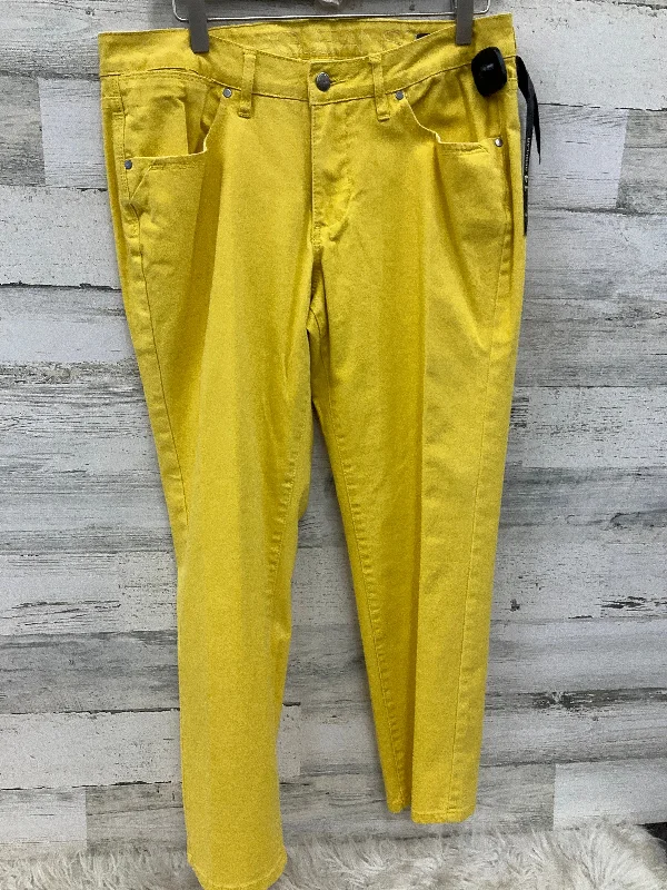 Jeans Straight By Jag In Yellow, Size: 14