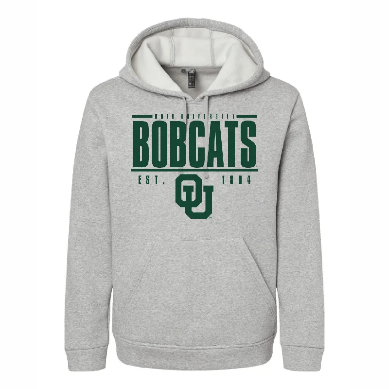 Ohio Bobcats Men's Gameday Gear 1804 Bar Grey Fleece Hoodie