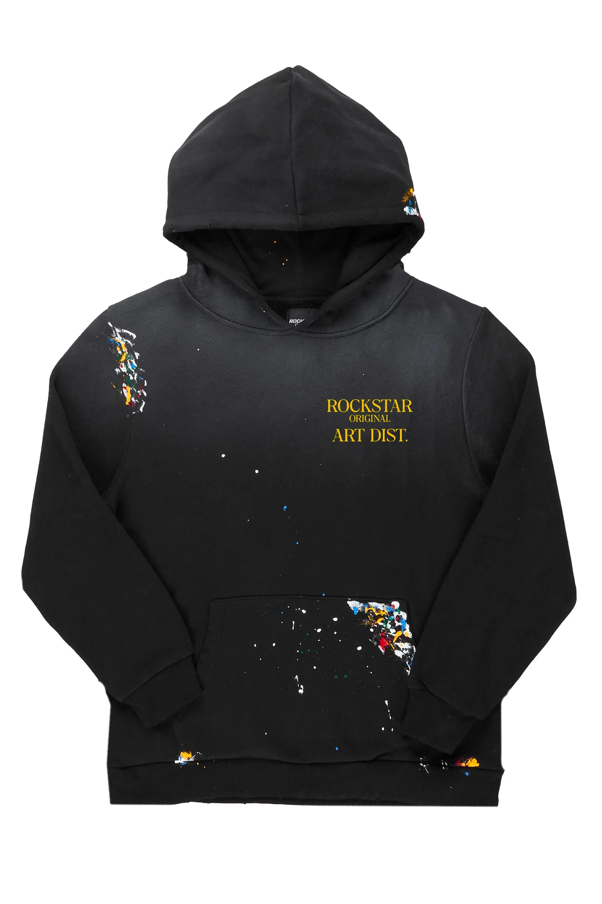 Rockstar Art Dist. Black Graphic Hoodie