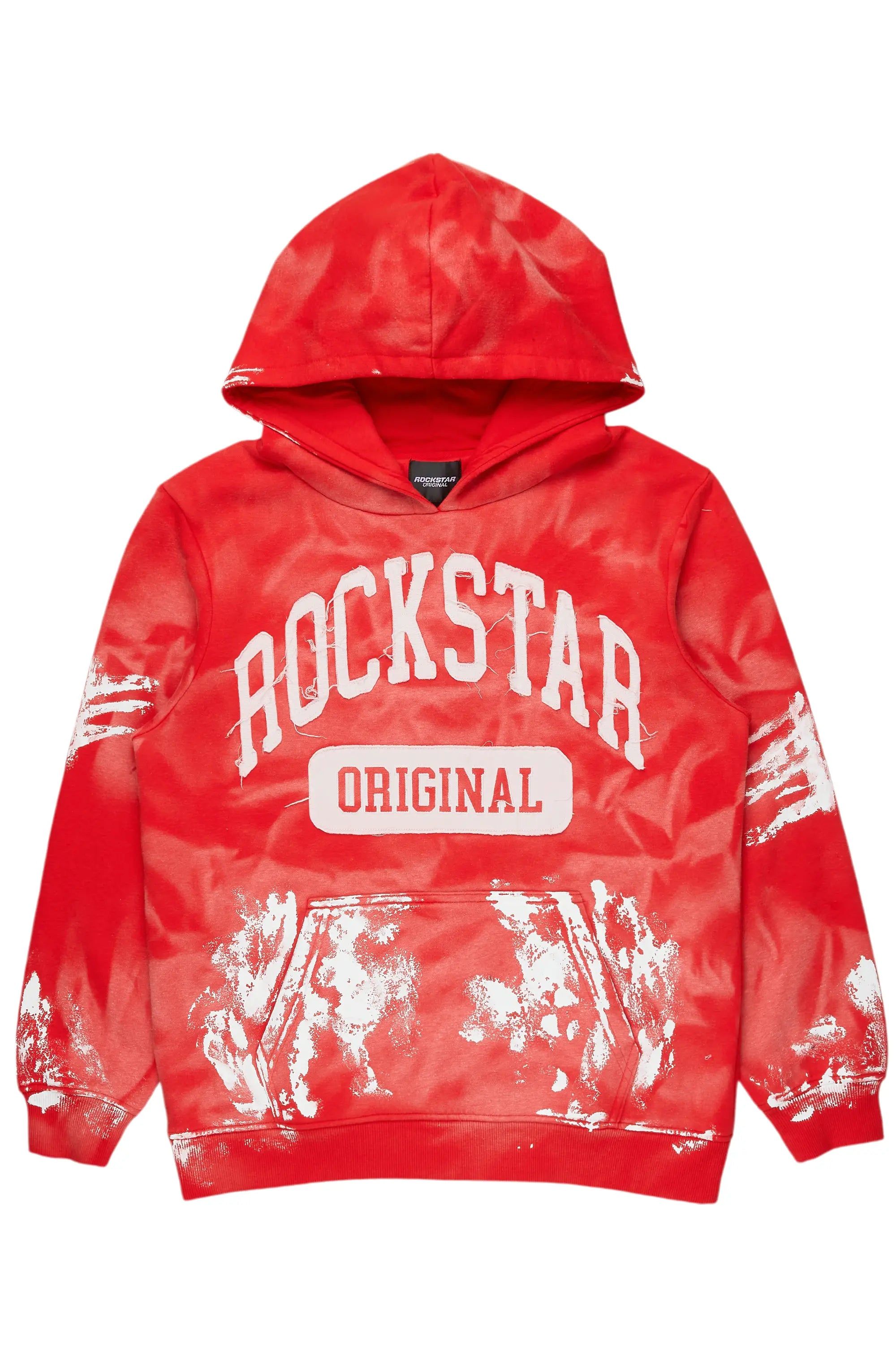 Karlo Red Graphic Painter Hoodie