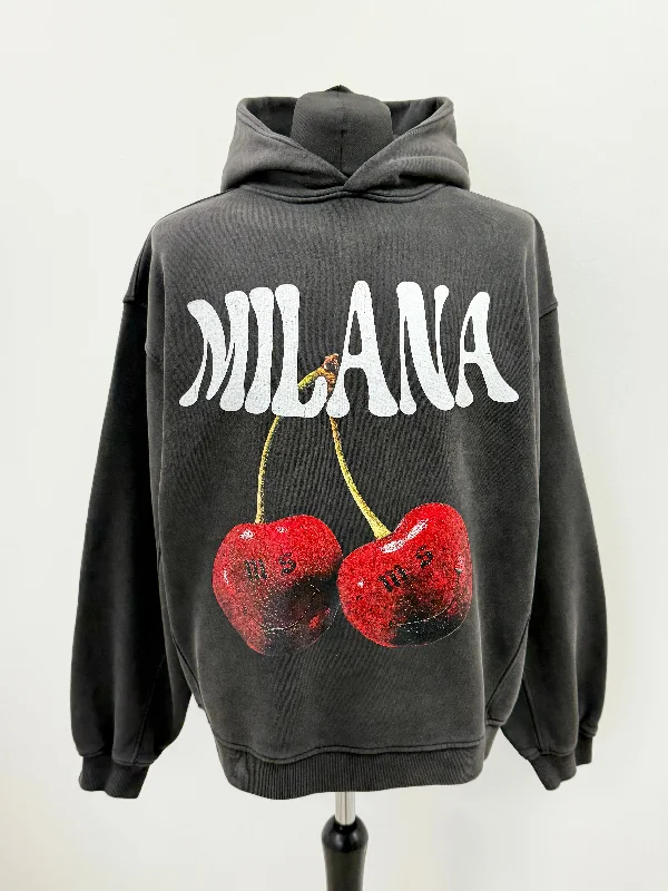 Washed Black Cherry Heavyweight Hoodie.