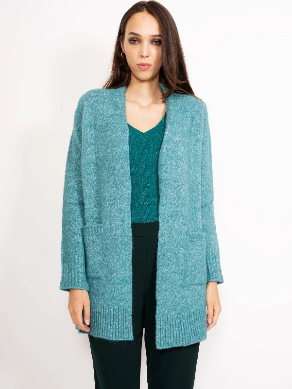 Cardigan Sciallato in Maglia Lago