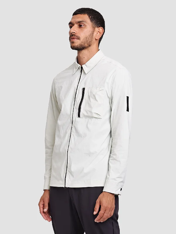 Overshirt in Tessuto Tecnico Motion Grigio