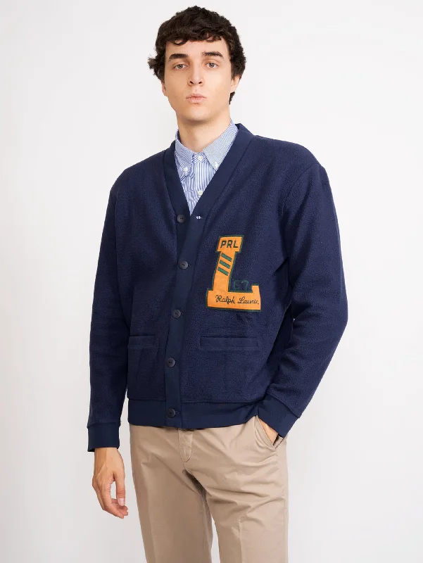 Cardigan in Pile Stile College Blu