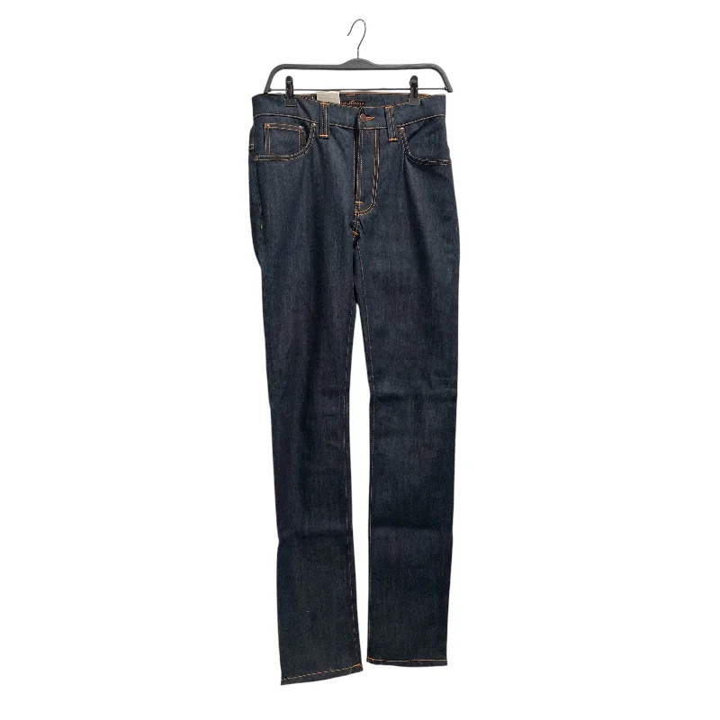 NUDIE JEANS/Straight Pants/30/Cotton/NVY/ORNG STITCHING