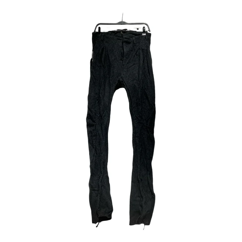 BORIS BIDJAN SABERI/Straight Pants/S/Wool/GRY/High-waisted/AW 09/10