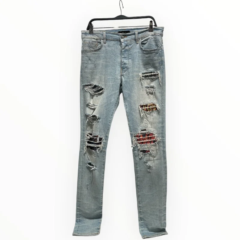 AMIRI/Skinny Pants/33/Cotton/BLU/